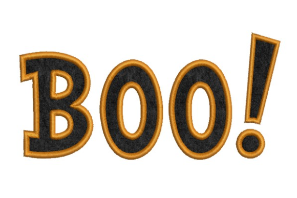 Boo: A Charming Embroidery Design for Boutique Kids’ Apparel