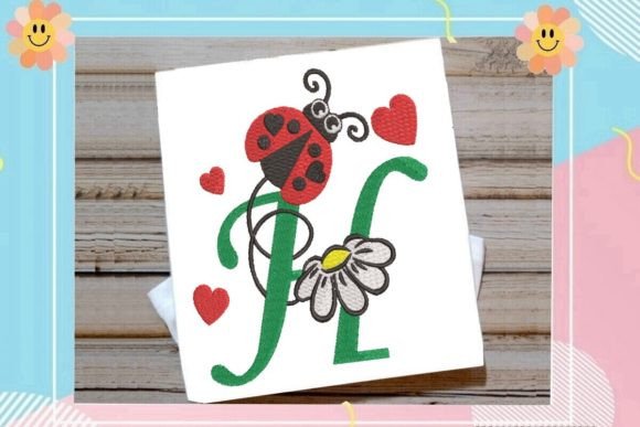 Ladybug H Letter Monogram: Seasonal Design Review