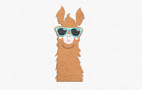 Llama with Sunglasses: A Trendy Twist for Embroidery Projects